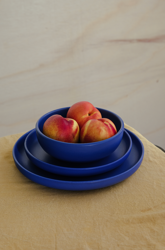 PRATO DE CERÂMICA AZUL G