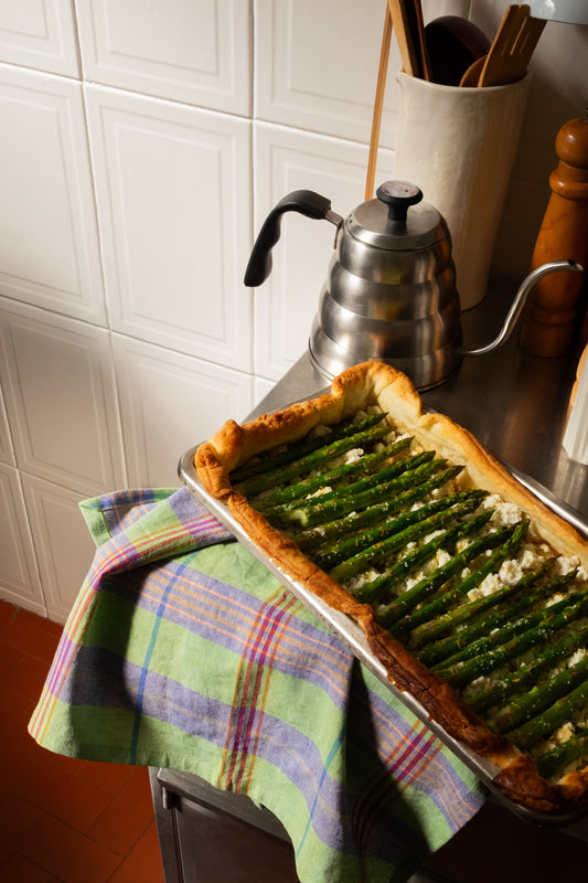 PANO DE COPA DE LINHO E ALGODÃO XADREZ