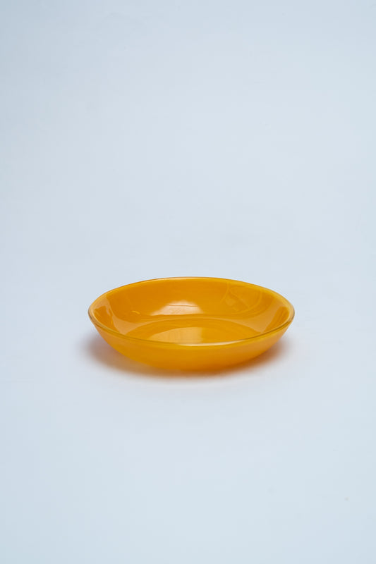 TIGELA PEQUENA DE VIDRO FUNDIDO AÇAFRÃO