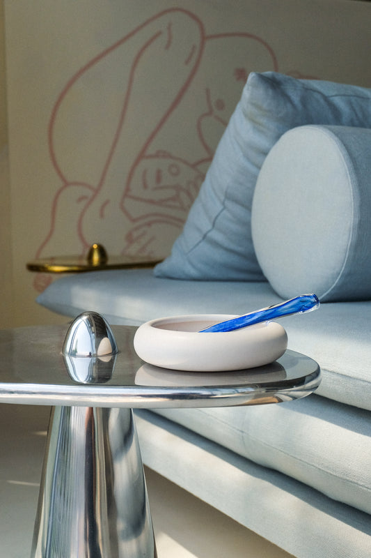 PRATO DE CERÂMICA BALI BRANCO G