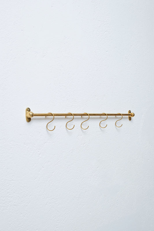 SUPORTE PENDURADOR DE LATÃO COM GANCHOS